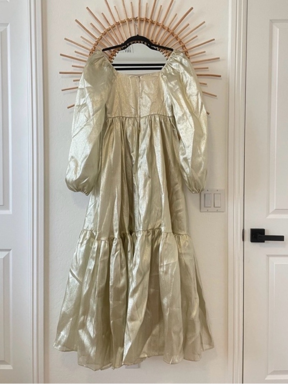 Aura Gold Shimmer Maxi Dress - Picture 2 of 6
